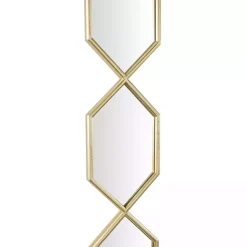 Kirklands Home Slim Stacked Hexagons Wall Mirror Gold Sale