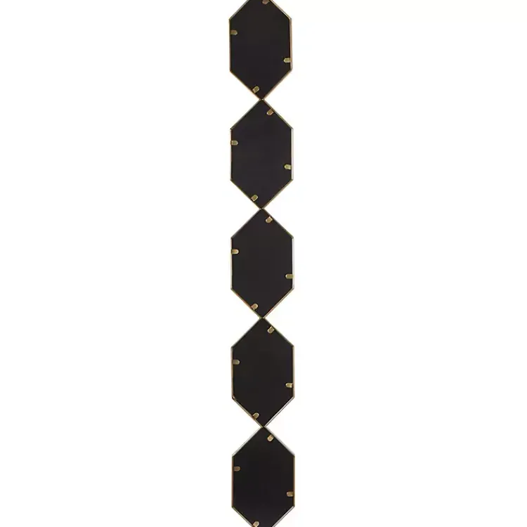 Kirklands Home Slim Stacked Hexagons Wall Mirror Gold Sale