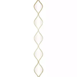 Kirklands Home Slim Stacked Raindrop Wall Mirror Gold Clearance
