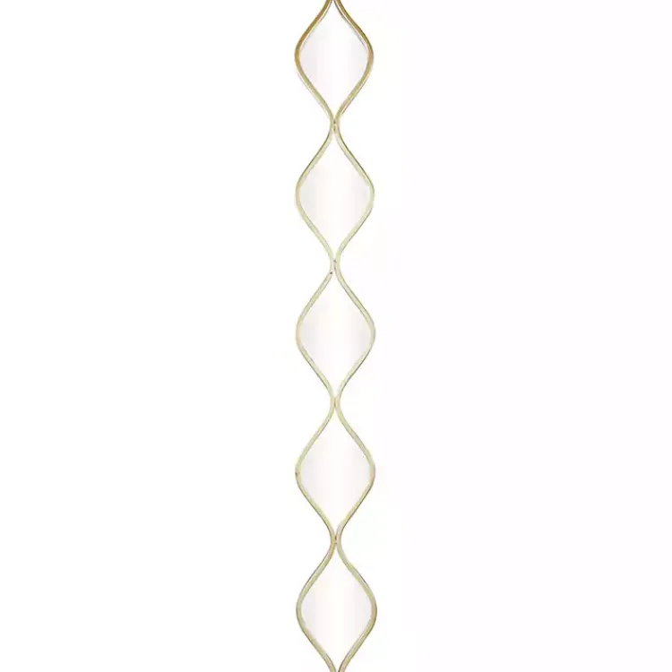 Kirklands Home Slim Stacked Raindrop Wall Mirror Gold Clearance