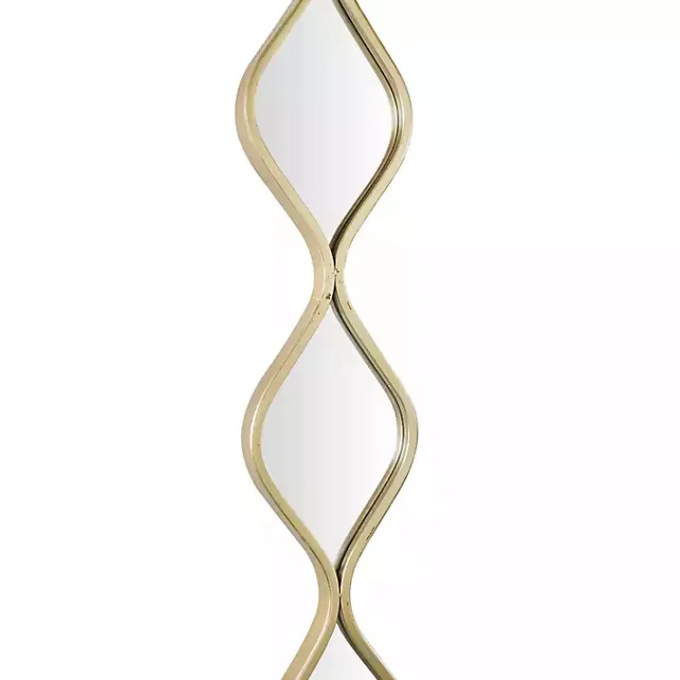 Kirklands Home Slim Stacked Raindrop Wall Mirror Gold Clearance