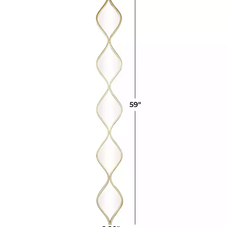 Kirklands Home Slim Stacked Raindrop Wall Mirror Gold Clearance