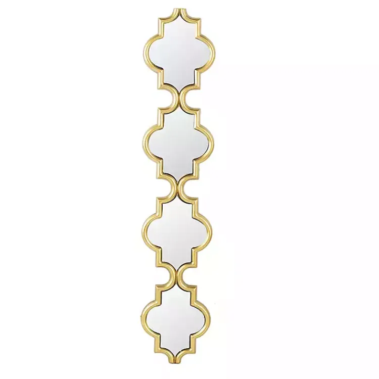 Kirklands Home Slim Stacked Trellis Wall Mirror Gold Best