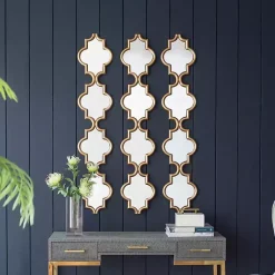 Kirklands Home Slim Stacked Trellis Wall Mirror Gold Best