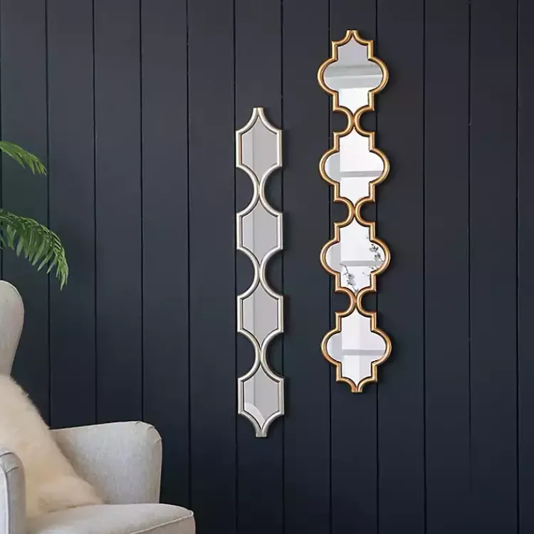 Kirklands Home Slim Stacked Trellis Wall Mirror Gold Best