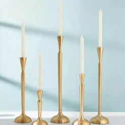 Candle Holders>Kirklands Home Slim Taper Candle Holder, 12 in. Gold