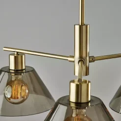 Kirklands Home Gold Smoked Glass Chandelier