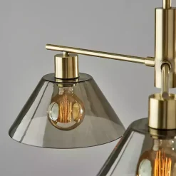 Kirklands Home Gold Smoked Glass Chandelier