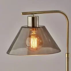 Kirklands Home Gold Smoked Glass Table Lamp Gray Hot