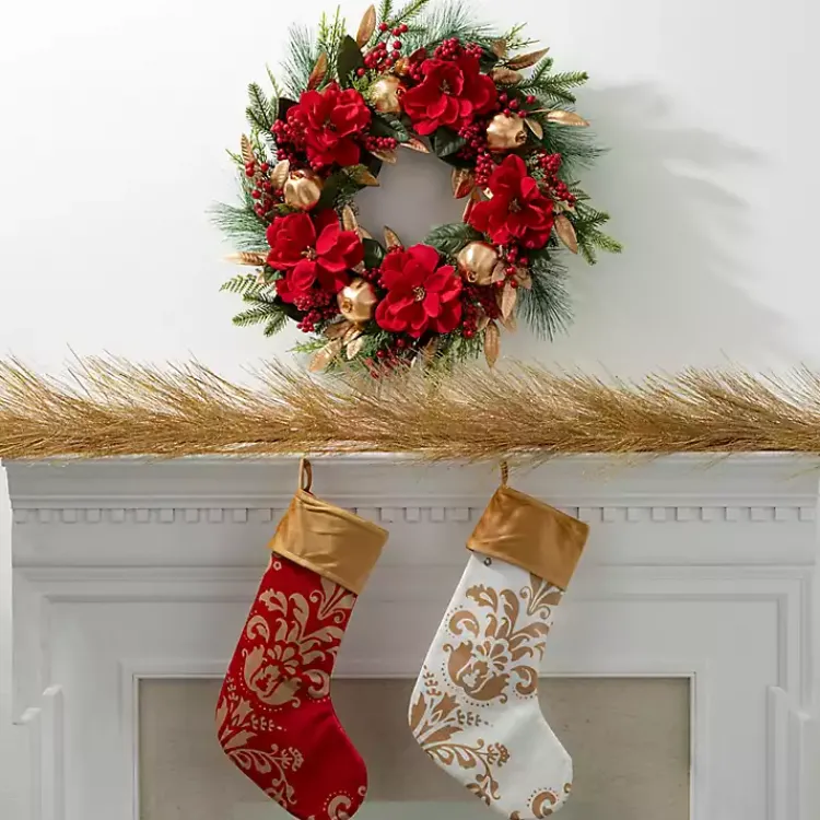 Christmas Arrangements & Garland>Kirklands Home Sparkle Pine Christmas Garland Gold