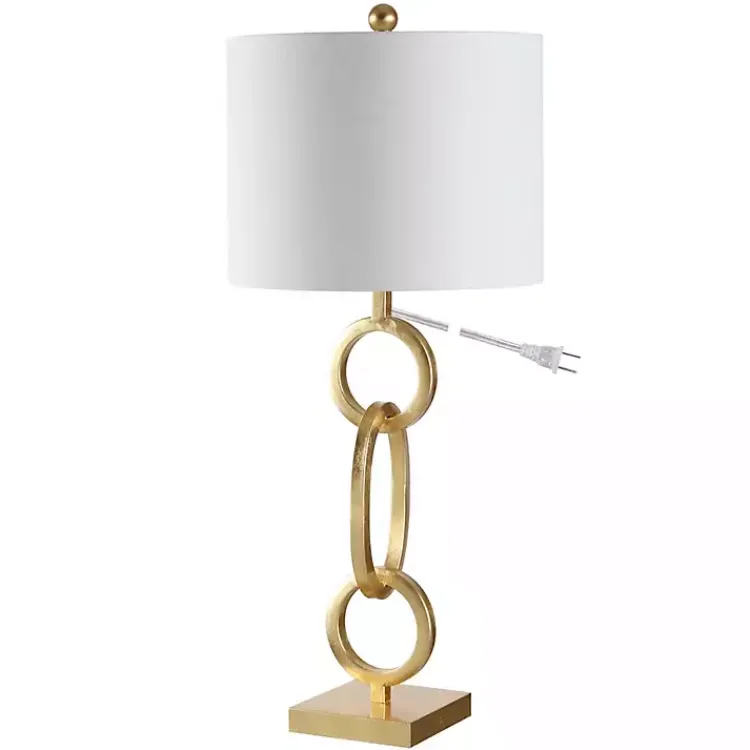 Kirklands Home Gold Stacked Rings Alaia Table Lamp White Online