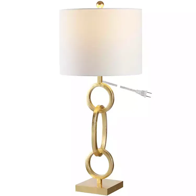 Kirklands Home Gold Stacked Rings Alaia Table Lamp White Online