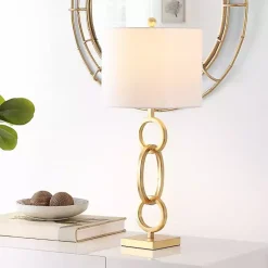 Kirklands Home Gold Stacked Rings Alaia Table Lamp White Online
