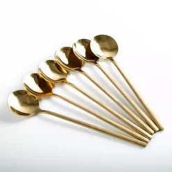 Kirklands Home Stainless Steel Spoons, Set of 6 Gold Clearance