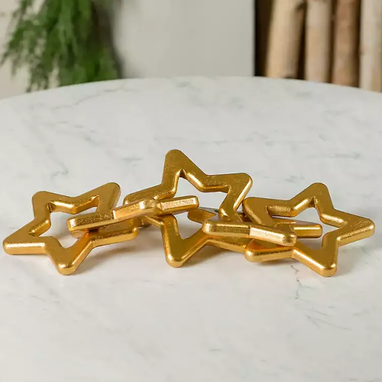 Christmas Decorations>Kirklands Home Star Link Chain Sculpture Gold