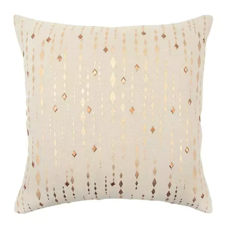 Pillows>Kirklands Home Gold Studded Stripe Pillow