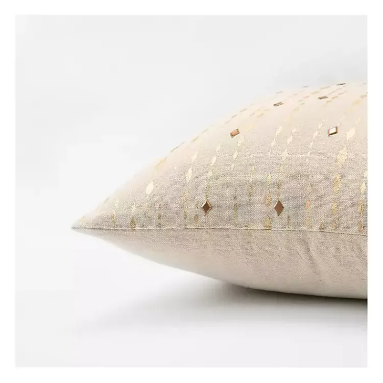 Pillows>Kirklands Home Gold Studded Stripe Pillow
