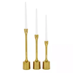 Candle Holders>Kirklands Home Taper Candle Holders, Set of 3 Gold