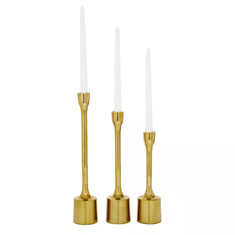 Candle Holders>Kirklands Home Taper Candle Holders, Set of 3 Gold