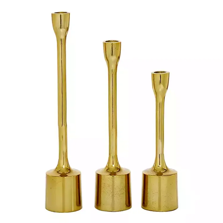 Candle Holders>Kirklands Home Taper Candle Holders, Set of 3 Gold