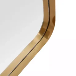 Kirklands Home Gold Thin Iron Frame Curved Corner Mirror Online