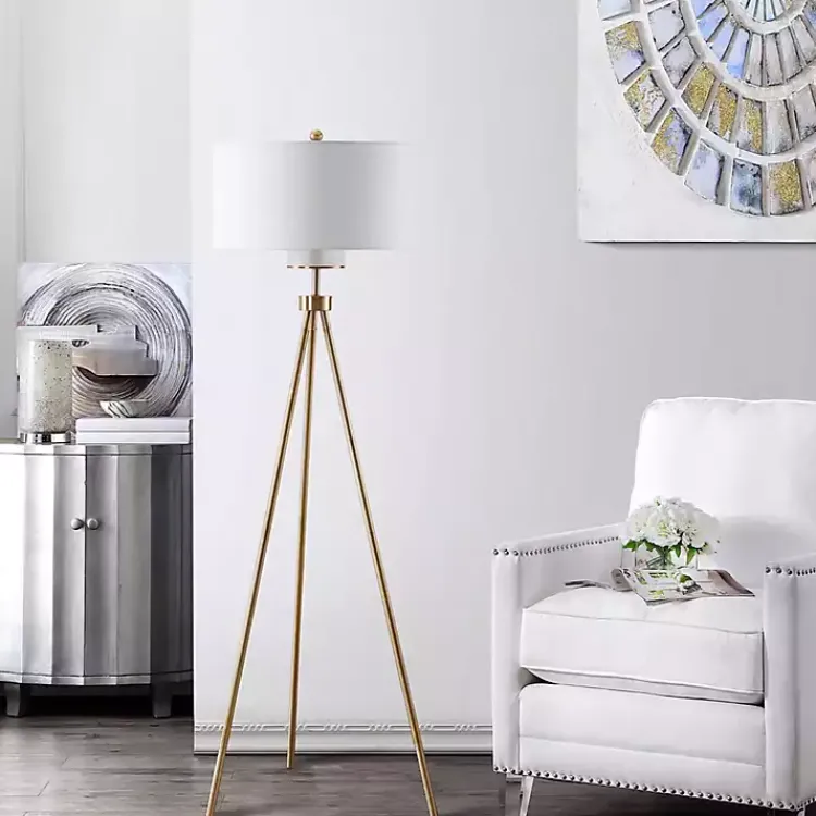 Kirklands Home Tripod Modern Floor Lamp Gold Best