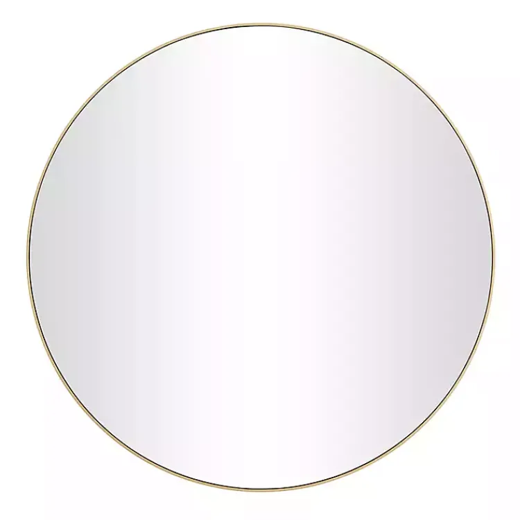 Kirklands Home Gold Wood Round Frame Mirror Discount