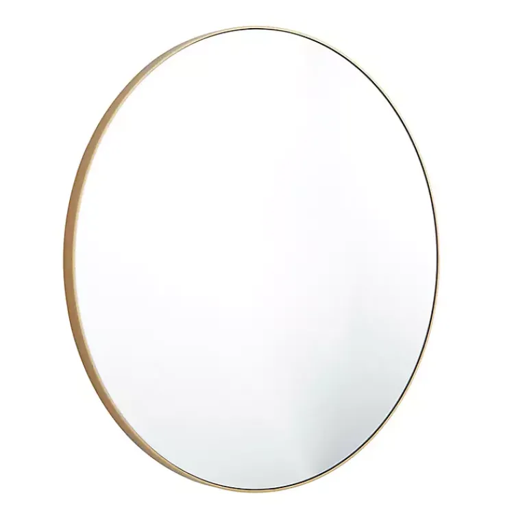 Kirklands Home Gold Wood Round Frame Mirror Discount