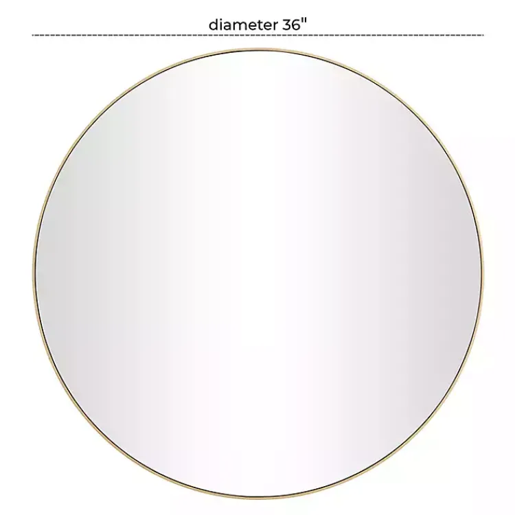 Kirklands Home Gold Wood Round Frame Mirror Discount