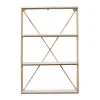Kirklands Home Gold X-Frame Daisy White Wood Wall Shelf Sale
