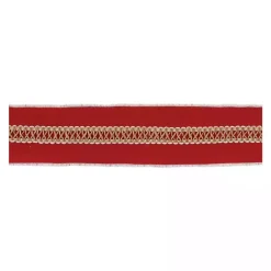 Christmas Decorations>Kirklands Home Gold Zig Zag 5 yard Christmas Ribbons, Set of 2