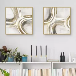 Kirklands Home Golden Contours Framed Canvas Art Prints, Set of 2 Sale