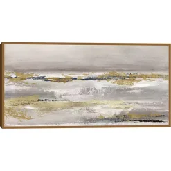 Kirklands Home Golden Fog Framed Canvas Art Print Multi New