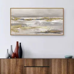 Kirklands Home Golden Fog Framed Canvas Art Print Multi New