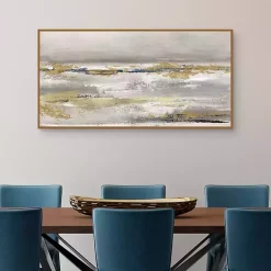 Kirklands Home Golden Fog Framed Canvas Art Print Multi New