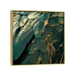 Kirklands Home Golden Gilt Feathers Canvas Framed Art Sale