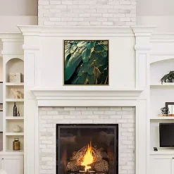 Kirklands Home Golden Gilt Feathers Canvas Framed Art Sale