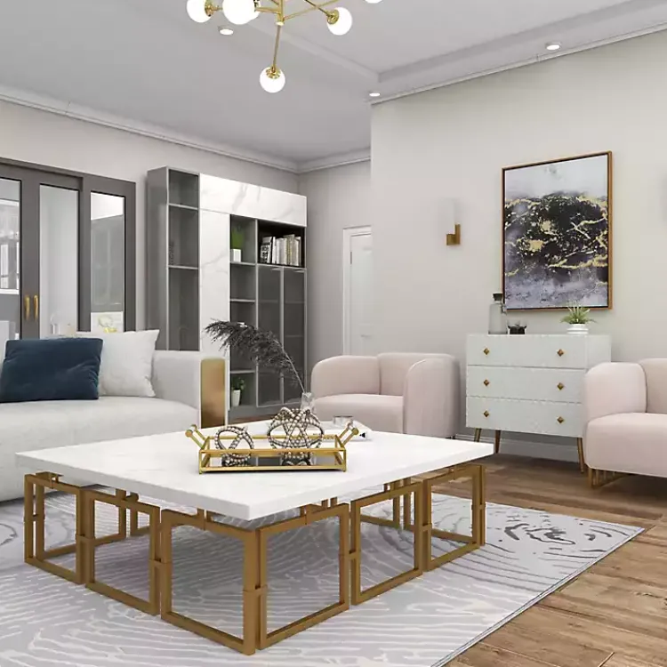 Decorative Trays>Kirklands Home en Glammed Mirror Decorative Tray Gold