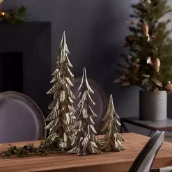 Christmas Decorations>Kirklands Home Golden Glitter Tabletop Ever Trees, Set of 3 Green