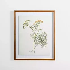 Kirklands Home Golden Leaves Herbs Dill Framed Art Print New