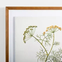 Kirklands Home Golden Leaves Herbs Dill Framed Art Print New