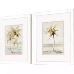 Kirklands Home Golden Palm Framed Art Prints, Set of 2 Outlet