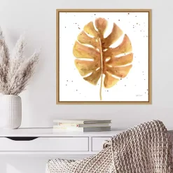 Kirklands Home Golden Palm Framed Canvas Art Print
