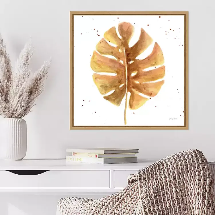 Kirklands Home Golden Palm Framed Canvas Art Print