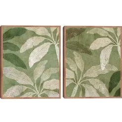 Kirklands Home Golden Palms Framed Canvas Art Prints, Set of 2