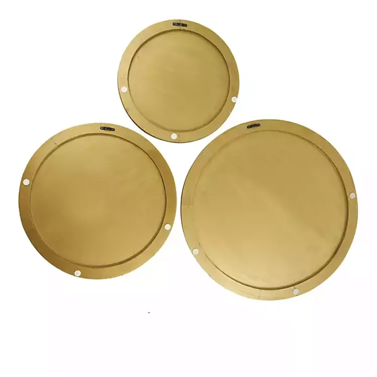 Kirklands Home en Ribbed Sunburst Wall Plates, Set of 3 Gold Online