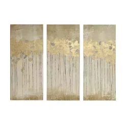 Kirklands Home en Sandy Forest Canvas Art Prints, Set of 3 Gold Best