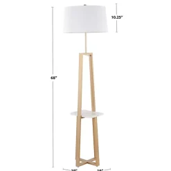 Kirklands Home Golden Triangle Marble Shelf Floor Lamp White Best