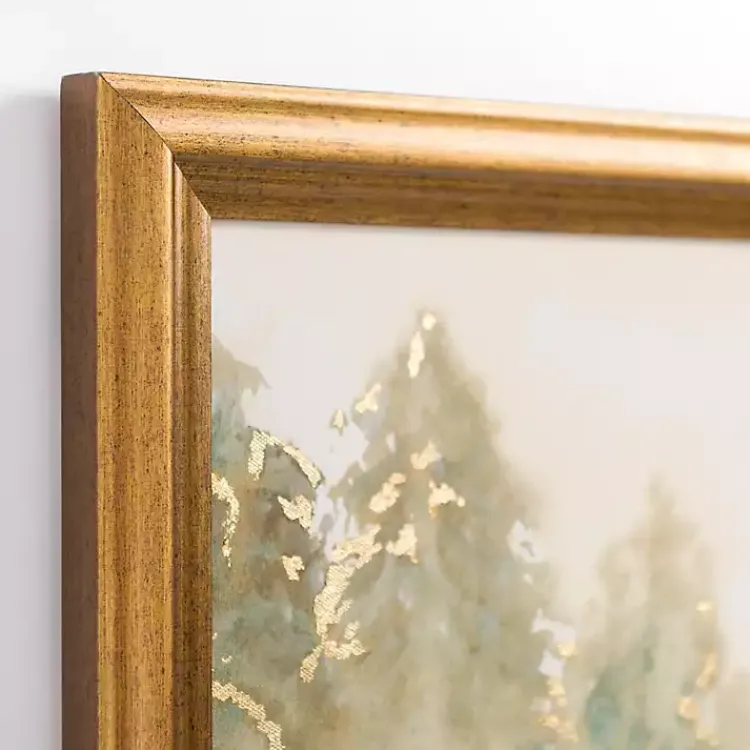 Kirklands Home Golden Watercolor Treeline Framed Canvas Art Print Clearance