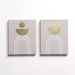 Kirklands Home Golden White Arch Canvas Art Prints, Set of 2 Hot